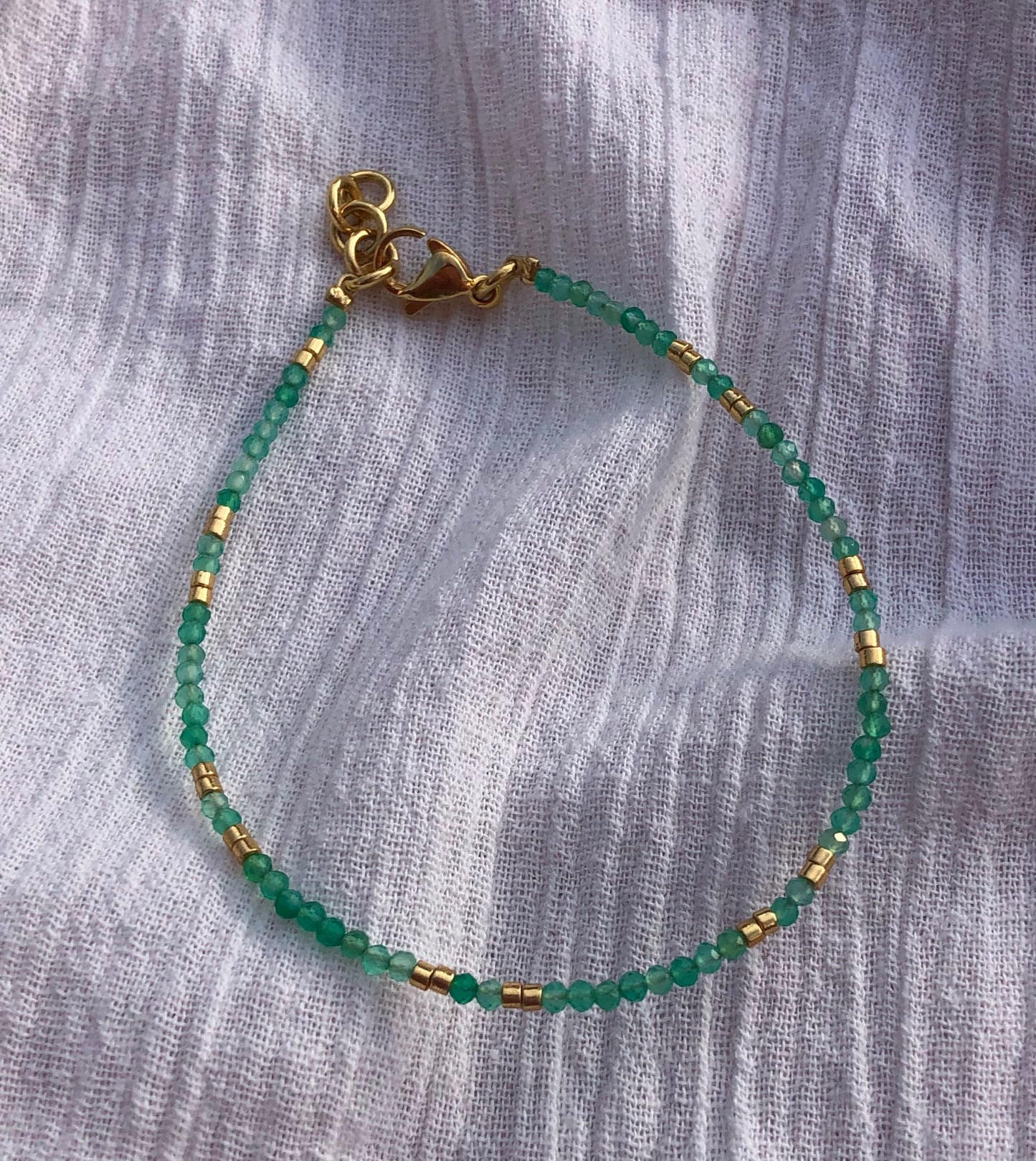The Capri Bracelet - Green Agate
