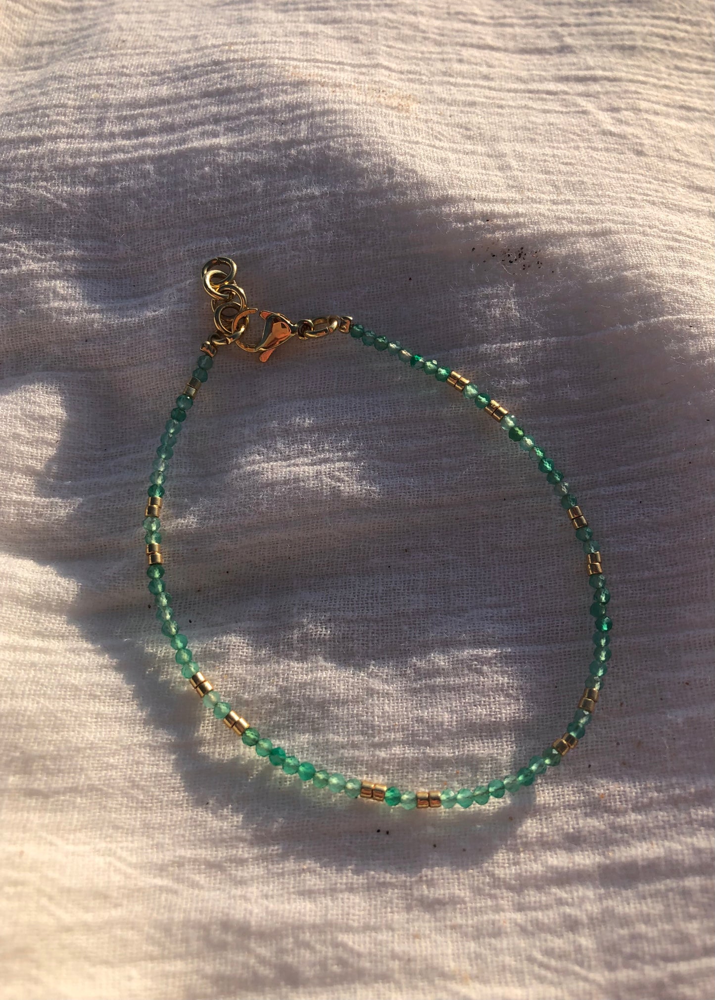 The Capri Bracelet - Green Agate