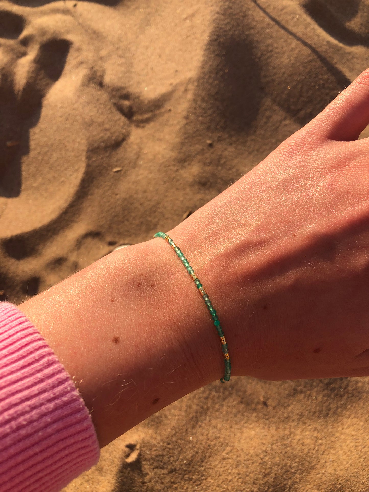 The Capri Bracelet - Green Agate