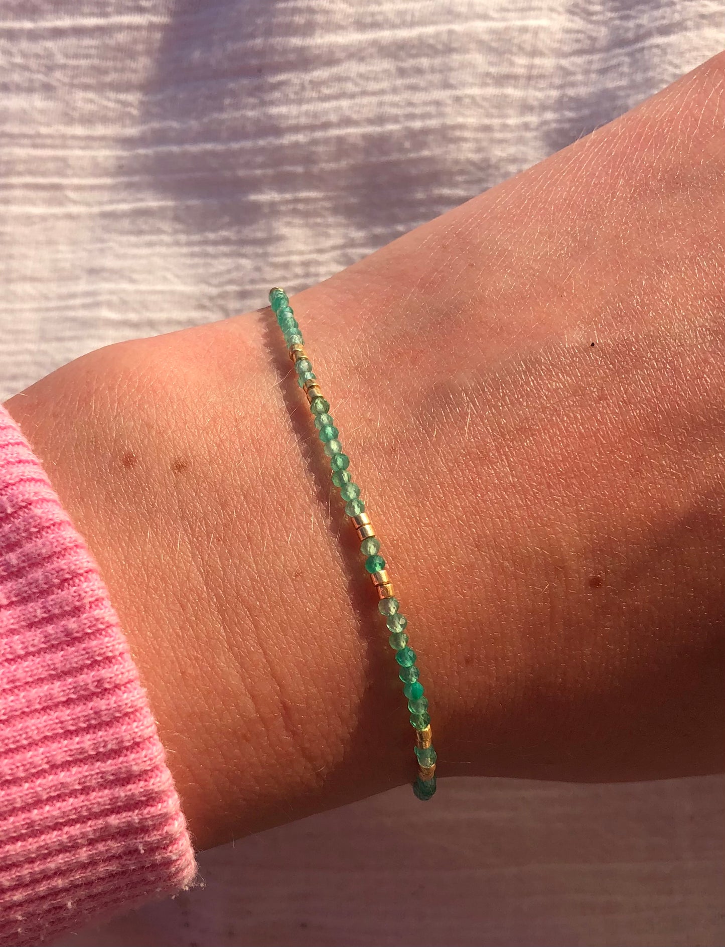 The Capri Bracelet - Green Agate